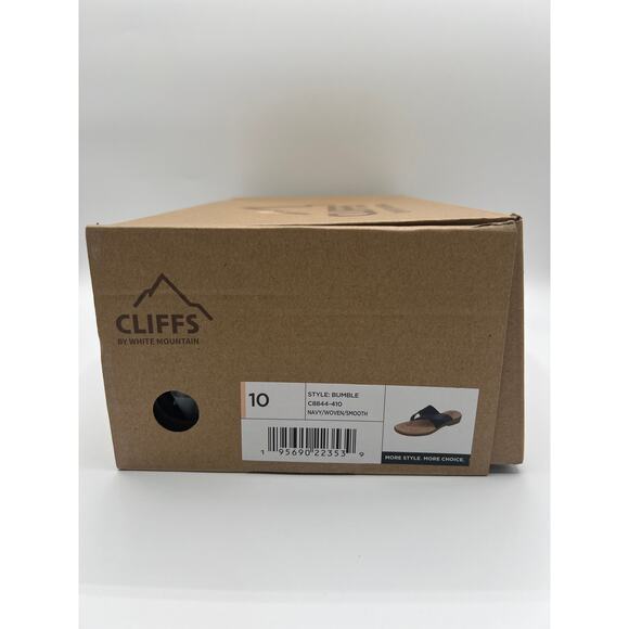 CLIFFS BY WHITE MOUNTAIN WOMENS BUMBLE NAVY WOVEN SMOOTH THONG SANDAL 10M - Picture 7 of 8